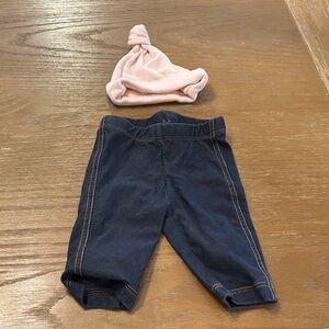 The Children's Place Navy Blue Pants with Pink Hat: pick 10 for $10